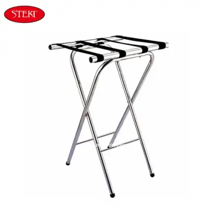 Stainless steel laundry drying rack with collapsible design for efficient clothes drying and space saving.