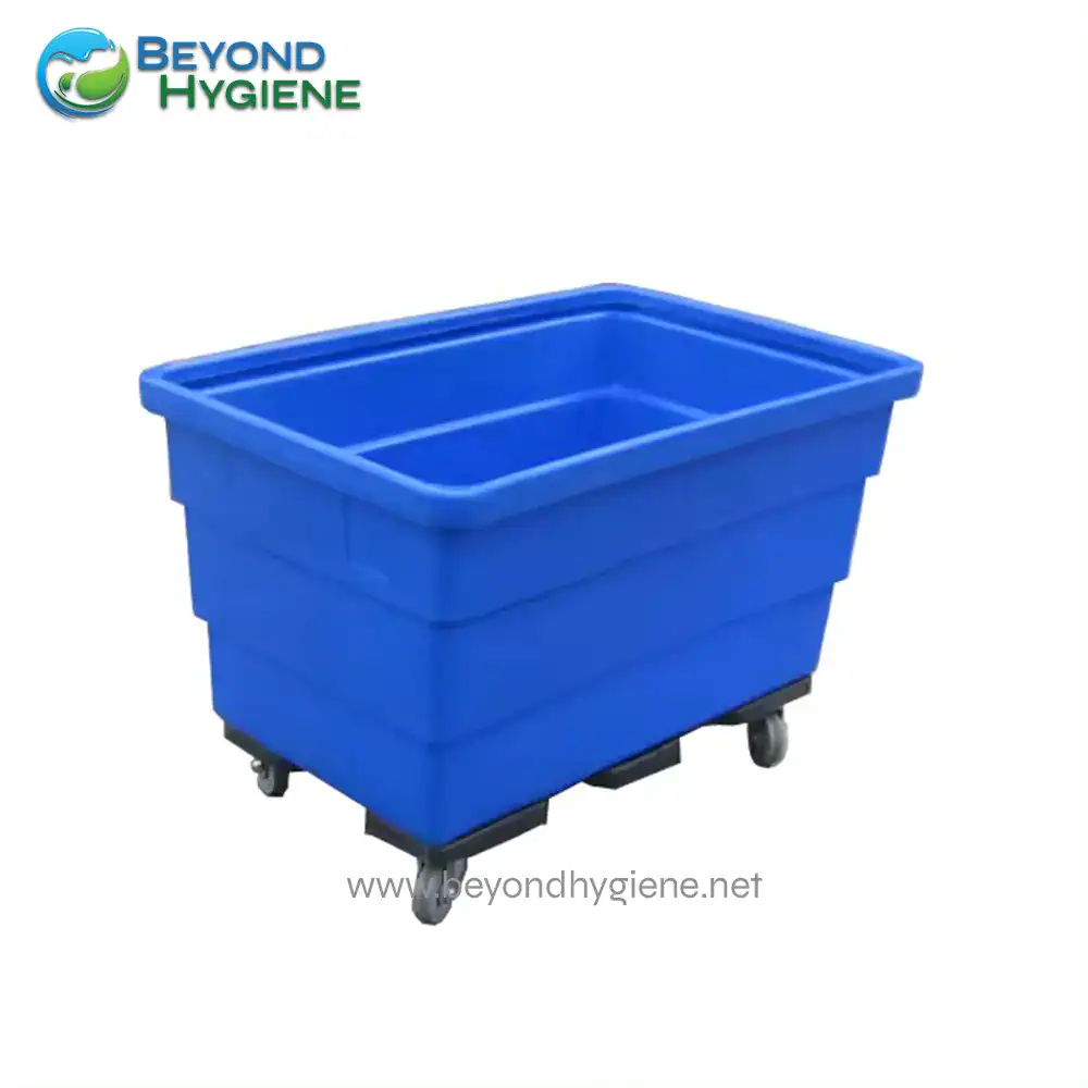 UGA-SHM0014 Blue hygiene rolling cart for sanitation cleaning and organization purposes at Beyond Hygiene Asia.