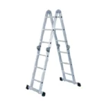 Aluminum step ladder for commercial cleaning and maintenance, lightweight and durable, ideal for hygiene and sanitation tasks in Asian markets.