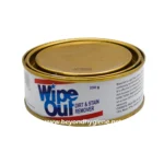 Wipe Out Dirt & Stain Remover in a gold can, ideal for cleaning and stain removal, suitable for commercial and industrial cleaning needs.