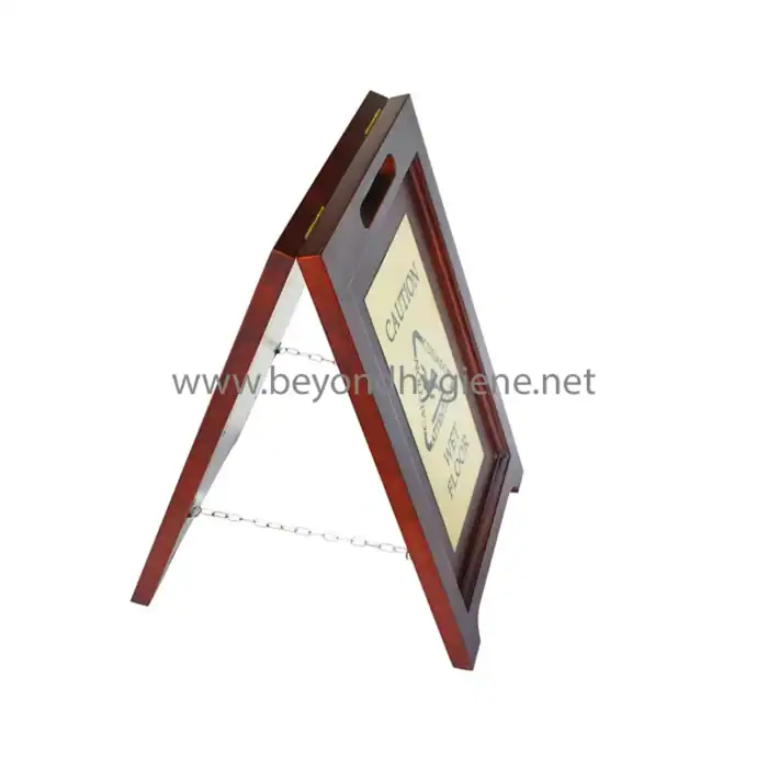 Curbside A-Frame Signboard for Safety and Hygiene Compliance, Portable and Durable for Public Spaces.