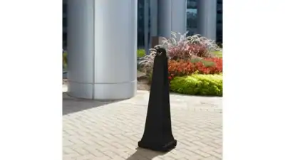 Modern black outdoor hand sanitizer station for improved hygiene and safety at Beyond Hygiene Asia.