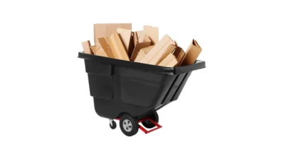 ROTOMOLDED TILT TRUCK, UTILITY DUTY, 1/2 CUBIC YARD, BLACK