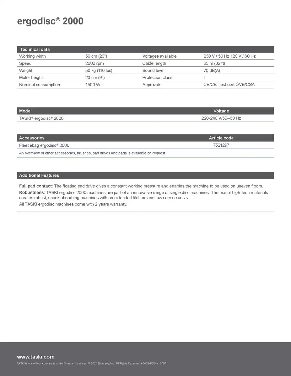 ergodisc-2000-Information-Sheet-1-1_Page_2 Ergodisc 2000 professional floor grinding machine for industrial and commercial use in Asia, robust and efficient surface preparation equipment.