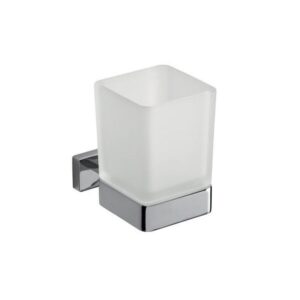 Toothbrush holder with modern chrome finish, ideal for bathroom organization and hygiene. Perfect for maintaining a clean, clutter-free space with stylish design.