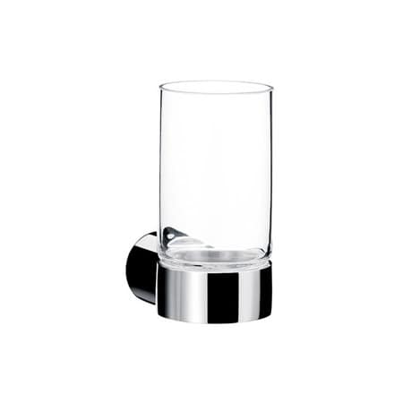 product_20180420-063151_5ad98957abb23 Sleek glass soap or sanitizer dispenser mounted on a modern wall with a chrome finish, providing a hygienic and stylish sanitation solution for commercial or hospitality settings.