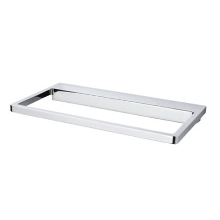 Stainless steel hand towel rack for commercial and residential bathrooms, durable and rust-resistant design.