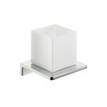Sleek white modern bathroom sink or waste bin with clean design perfect for hygienic and minimalist bathroom decor.