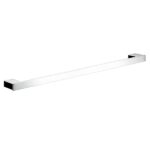 - Sleek stainless steel towel bar for bathroom or kitchen, durable and modern design.