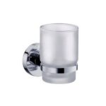 Chrome wall-mounted tumbler holder for bathroom hygiene and organization. Durable, stylish, and easy to install, ideal for hotels, offices, and homes.