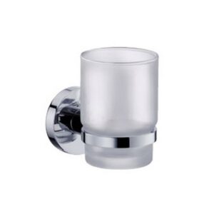 Chrome wall-mounted tumbler holder for bathroom hygiene and organization. Durable, stylish, and easy to install, ideal for hotels, offices, and homes.