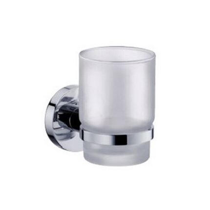 Chrome wall-mounted tumbler holder for bathroom hygiene and organization. Durable, stylish, and easy to install, ideal for hotels, offices, and homes.