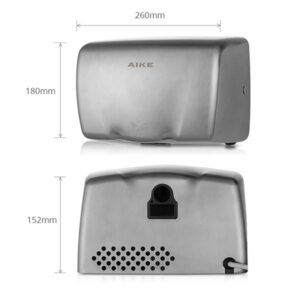 Aike stainless steel hand sanitizer dispenser for commercial use, modern design, durable construction, easy to refill, ideal for industrial and public spaces.
