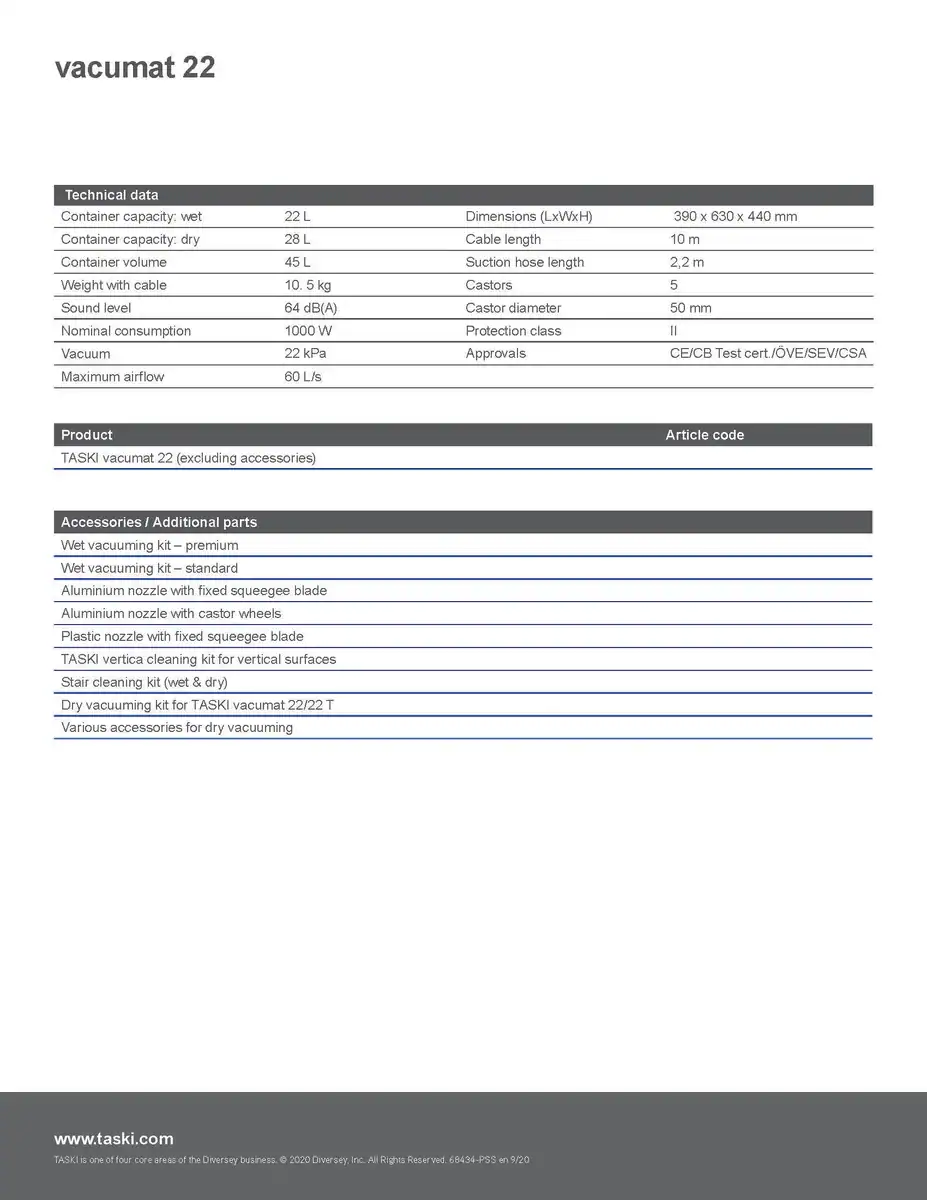 vacumat-22-Information-Sheet_Page_2 High-quality wet and dry vacuuming equipment for professional cleaning services in Asia, designed for efficiency and durability; perfect for industrial and commercial cleaning.