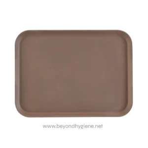Stainless steel hygiene service tray for professional cleaning and sanitation in hygienic environments.