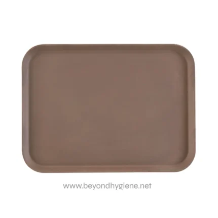 Stainless steel hygiene service tray for professional cleaning and sanitation in hygienic environments.
