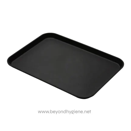 Stainless steel food tray, hygienic and durable serving tray for catering, restaurants, and foodservice industries. Perfect for organizing and presenting meals in commercial settings.
