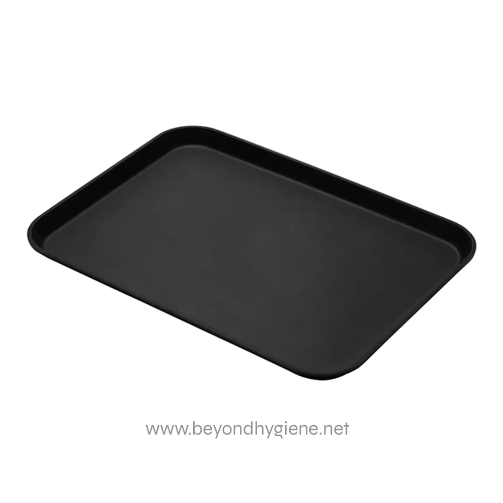 0048522_1 Stainless steel food tray, hygienic and durable serving tray for catering, restaurants, and foodservice industries. Perfect for organizing and presenting meals in commercial settings.