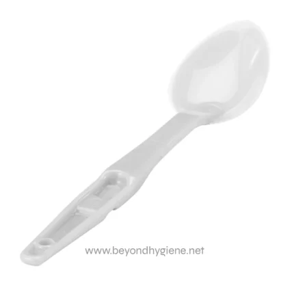 White plastic ice cream scoop for commercial and home use, designed for easy handling and portioning; ideal for ice cream, frozen desserts, and food service.