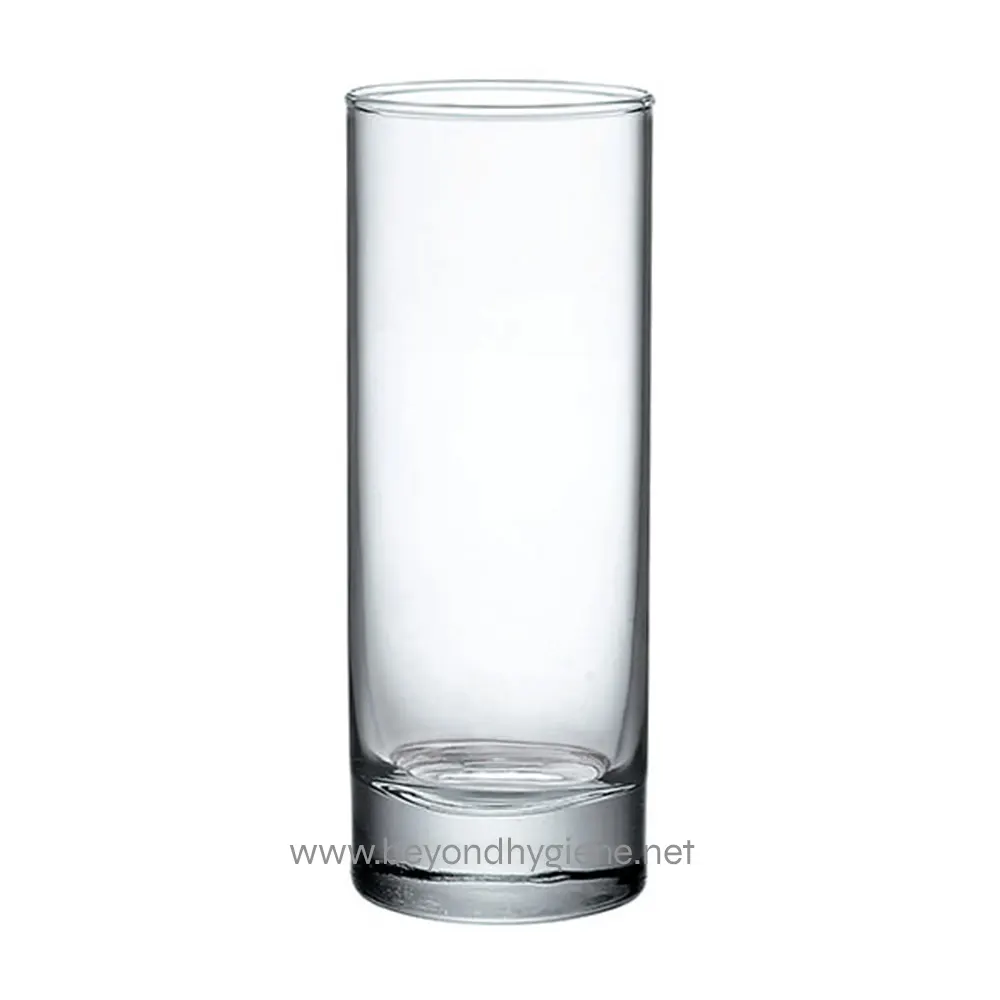 Clear glass tumbler, ideal for hygiene and sanitary purposes, showcasing the importance of clean drinking vessels in maintaining hygiene standards in Asia.