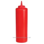 Beyond hygiene asia red squeeze bottle for condiments and sauces, versatile kitchen and food service accessory, durable and easy to use for restaurants and catering, optimized for hygiene and food safety, perfect for Asian cuisine restaurants and food stalls.