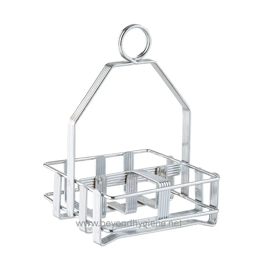 1 Shower caddy made of stainless steel for bathroom organization, rust-proof and durable. Perfect for holding toiletries and accessories in Asian hygiene and sanitation settings.