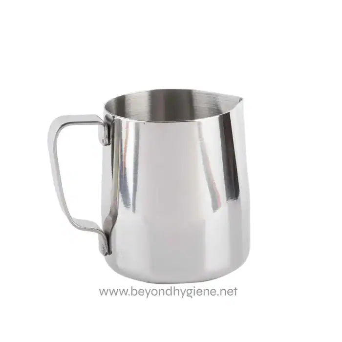 Stainless steel mug for industrial and hospitality hygiene solutions, durable and easy to clean.