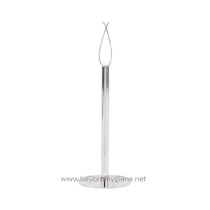Stainless steel ashtray with a sandalwood container and metal stand, designed for hygienic disposal of cigarette butts and ashes.