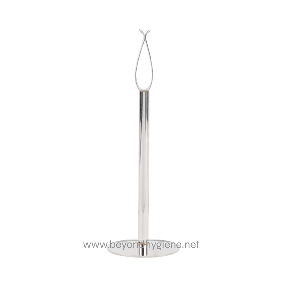 1Stainless Steel Harp Menu / Card Holder Stainless steel ashtray with a sandalwood container and metal stand, designed for hygienic disposal of cigarette butts and ashes.