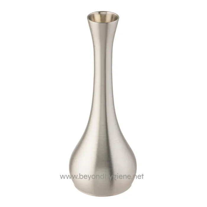 Stainless steel vase for elegant interior decor, modern and sleek design from Beyond Hygiene Asia. Perfect for enhancing professional or residential spaces with stylish accents.