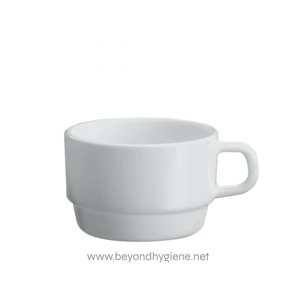 1 Porcelain coffee cup, white ceramic cup for beverages, modern design, clean hygiene, kitchenware for cafes and homes, beyond hygiene asia focus.