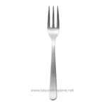 Stainless steel fork isolated on white background, professional cutlery for restaurant or home use.