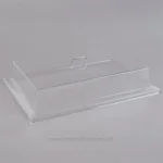 Clear acrylic soap dish cover, hygiene product for bathrooms, durable and easy to clean hygiene accessory for commercial and home use.