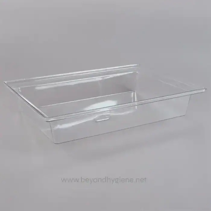 Stainless steel and plastic food storage container, ideal for commercial and industrial hygiene applications. Perfect for hygiene management in Asia industries.