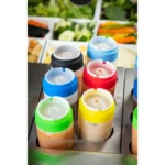 Stainless steel cupcake or muffin display holder, ideal for bakeries and food service, showcasing clean and hygienic food presentation solutions from Beyond Hygiene Asia.