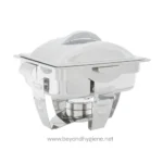 Automatic hand sanitizer dispenser in white for hygiene and safety at Beyond Hygiene Asia.
