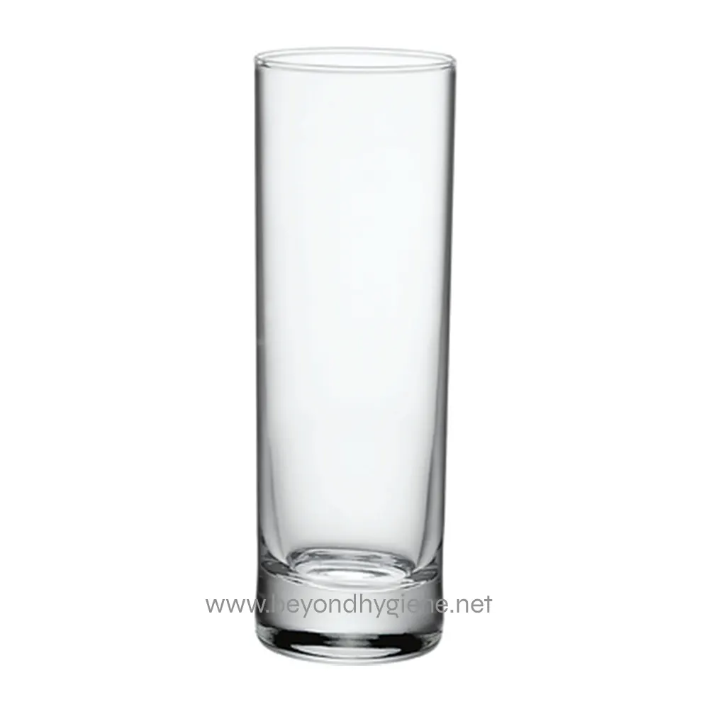 Pure glass tumbler used for hygiene and sanitation purposes, ideal for commercial and healthcare environments involving Beyond Hygiene Asia services.