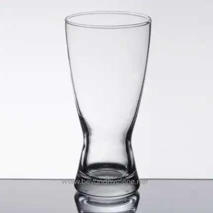 Clear glass with a unique twisted design, emphasizing hygiene and cleanliness, perfect for showcasing drinking glassware or sanitation products.