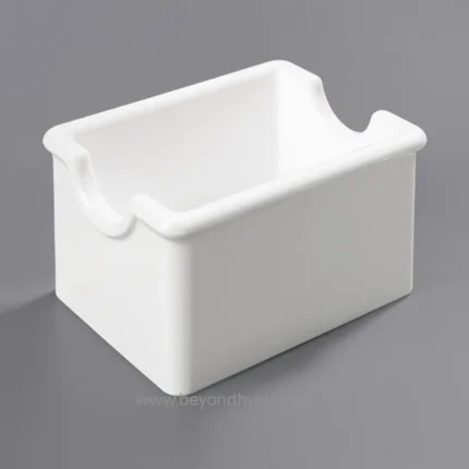 White plastic glove box for hygiene and sanitation purposes.