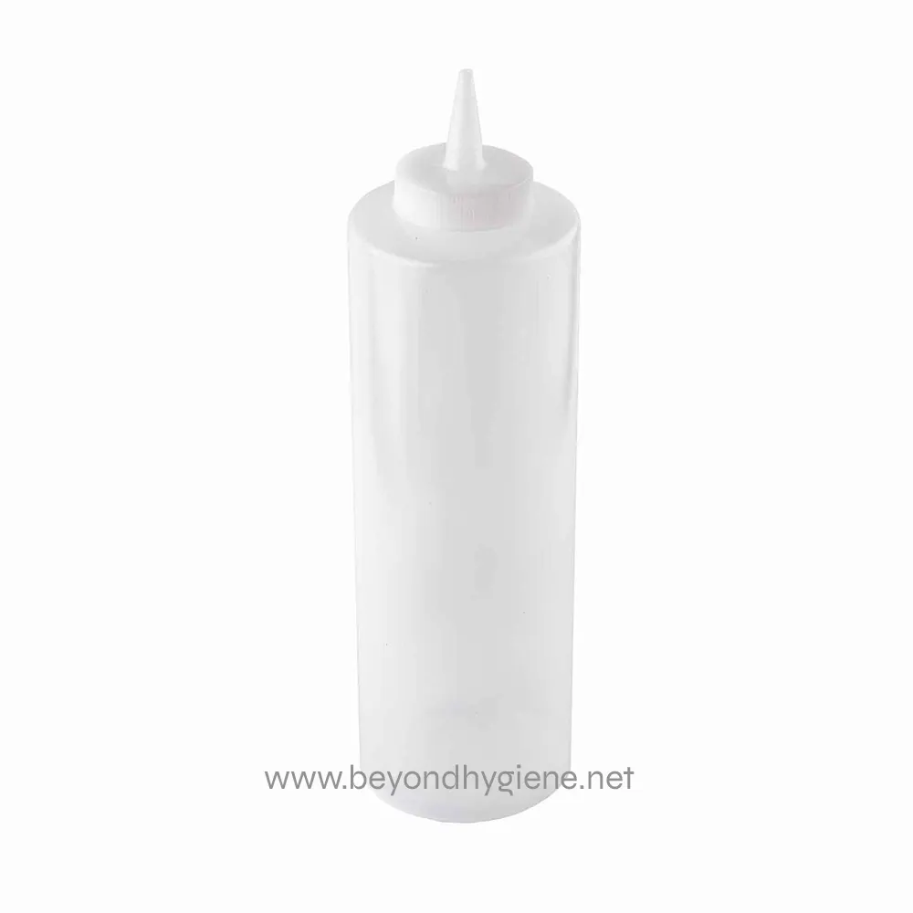 2 Plastic squeeze bottle for hygiene and cleaning purposes in Asian markets.