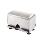 Stainless steel tissue paper dispenser for hygiene and cleanliness in public restrooms. Durable, easy to refill, and ideal for maintaining hygiene standards in commercial spaces.
