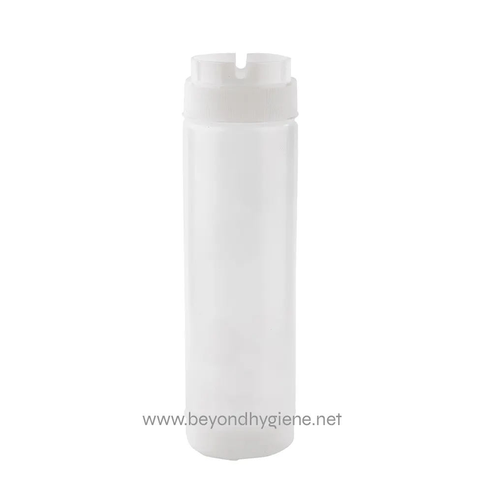 2 Discarded plastic bottle with flip-top lid, used for sanitizers or liquids to promote hygiene, in a clean white background, showcasing products offered by Beyond Hygiene Asia for effective infection control.