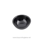 Tablecraft 3 Oz Black Ribbed Ramekin - Image 3