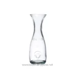 Bottle of glassware with a narrow neck, transparent and clear, suitable for hygiene or sanitation purposes, showcasing precision and quality in design.