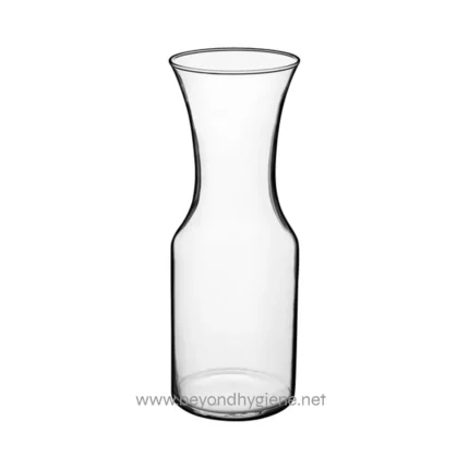 Clear glass vase for floral arrangements, ideal for home or event decor, showcasing elegant, minimalist design with smooth curves and transparent material.