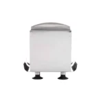 Stainless steel commercial hand dryer for hygiene-focused public restrooms.