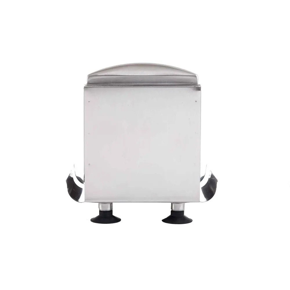 3 Stainless steel commercial hand dryer for hygiene-focused public restrooms.
