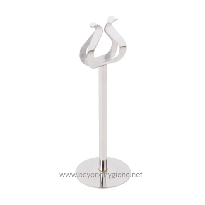Stainless steel foot operated sanitary foot pedal for hands-free hygiene solutions. Perfect for restrooms and healthcare facilities promoting sanitation and hygiene.