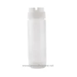 Beyond hygiene disinfection bottle, no label, white plastic 250ml, hand sanitizer or disinfectant container, hygiene product for commercial or personal use, antibacterial solution storage.