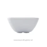 Tablecraft 4 Oz White Square Ribbed Ramekin - Image 2